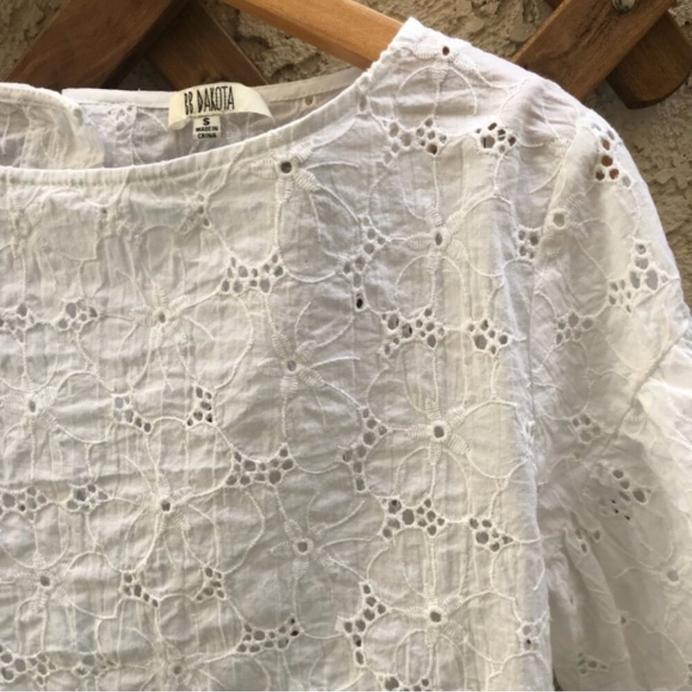 BB DAKOTA FLORAL WHITE CROP TOP S - Picture 5 of 5